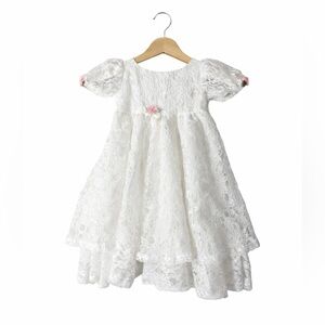 Vintage Young Designs Lace Dress. Size 12 Months. Boutique. Baptism. Great Cond